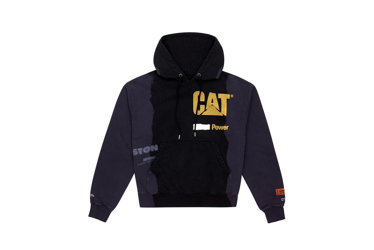 heron preston caterpillar cat spring summer collaboration outerwear hoodies jackets pants