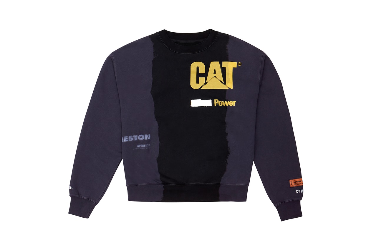 heron preston caterpillar cat spring summer collaboration outerwear hoodies jackets pants