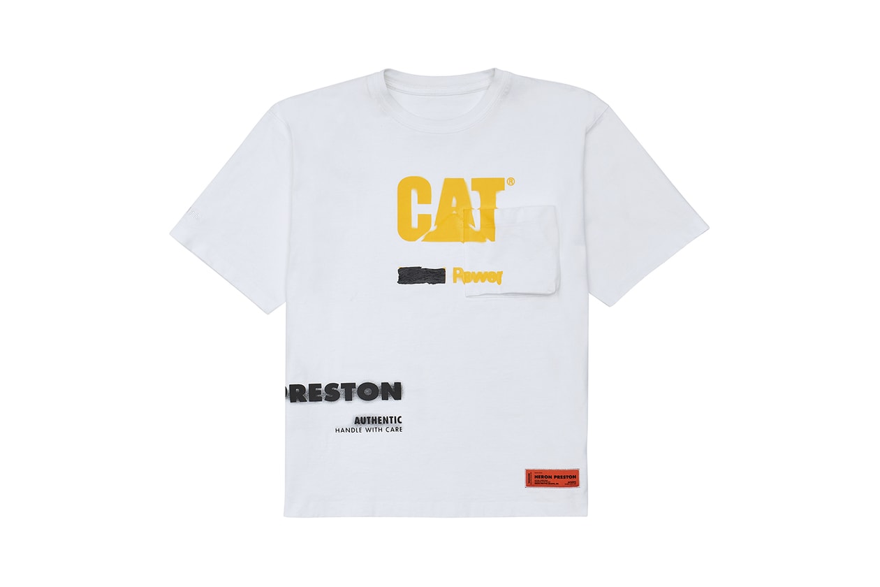 heron preston caterpillar cat spring summer collaboration outerwear hoodies jackets pants