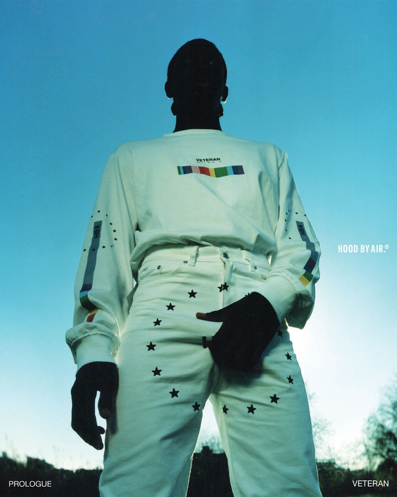 hood by air hba veteran collection logo tee trousers