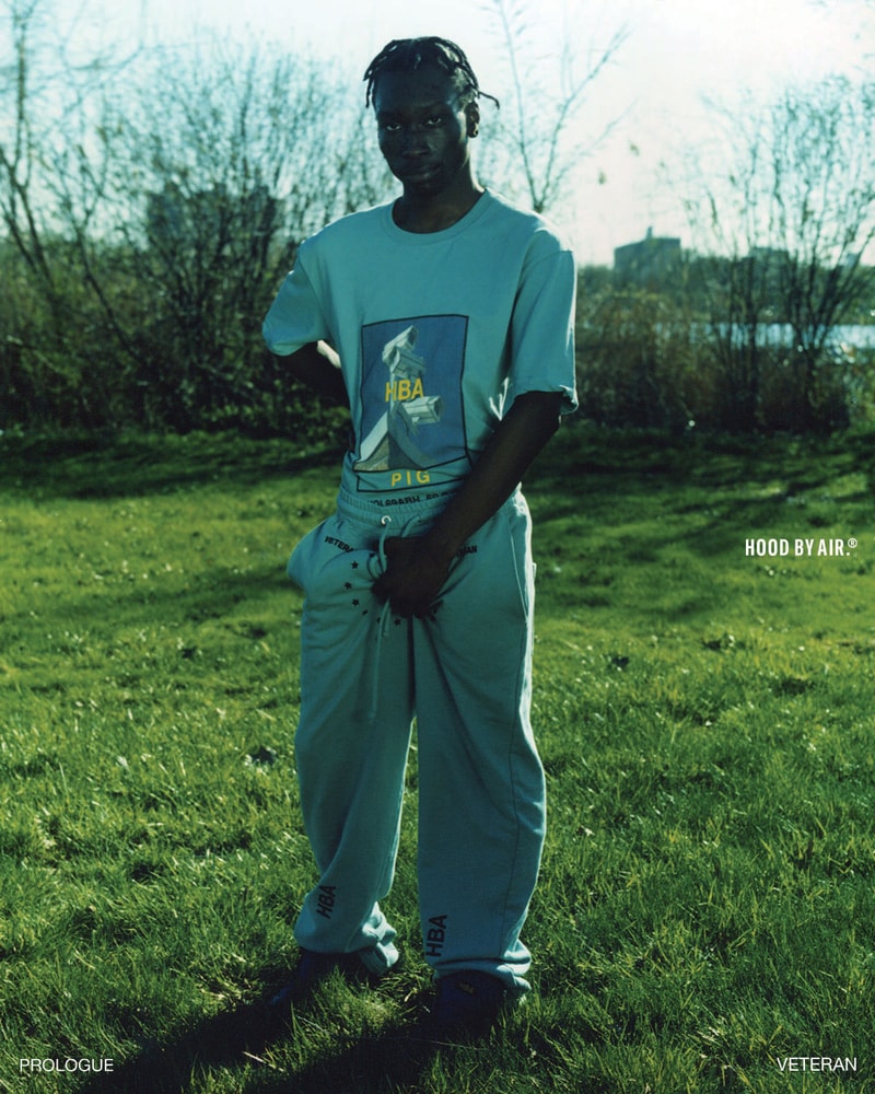 hood by air hba veteran collection graphic tee trousers sweatpants
