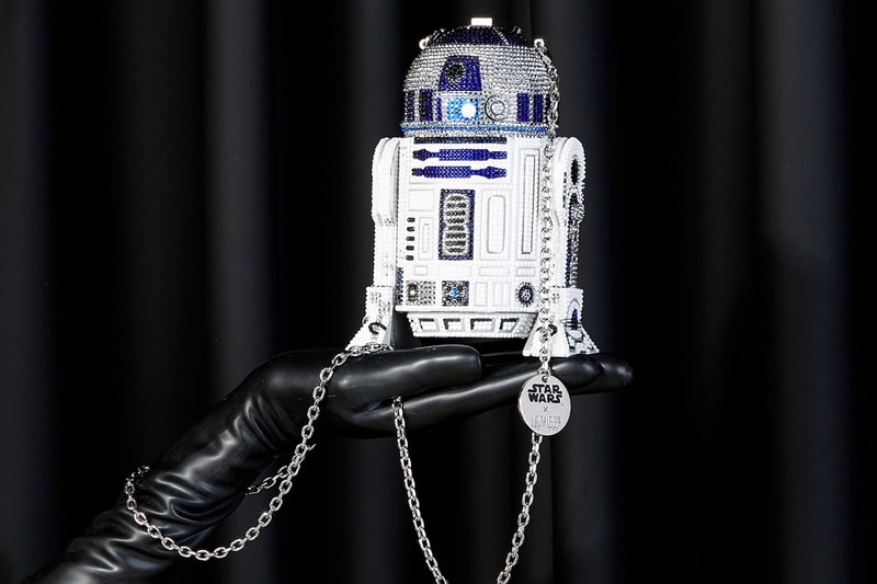 star wars r2-d2 crystal handbag judith leiber couture gloves hand