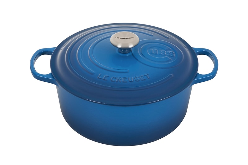 le creuset mlb major league baseball collaboration kitchenware dutch ovens blue white red release price where to buy