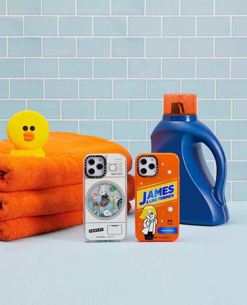 line friends casetify collaboration naver brown figures characters apple iphone cases towels detergen tide