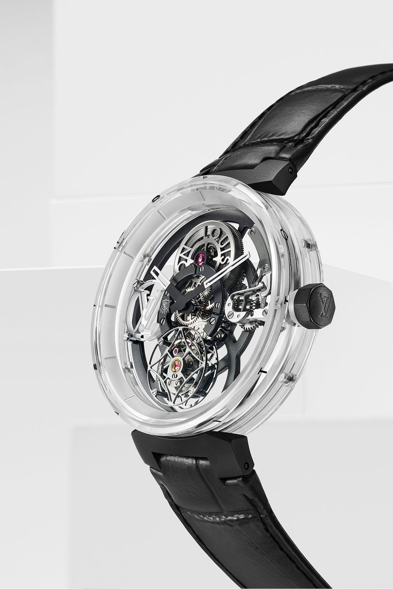 louis vuitton tambour moon flying tourbillon poincon de geneve sapphire black