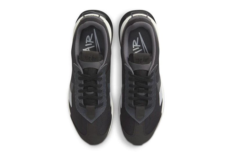 nike air max pre-day black gray sneakers shoelaces insoles logo