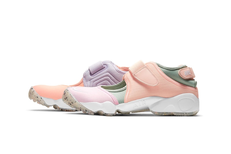 nike air rift womens shoes pastel pink purple green white footwear lateral