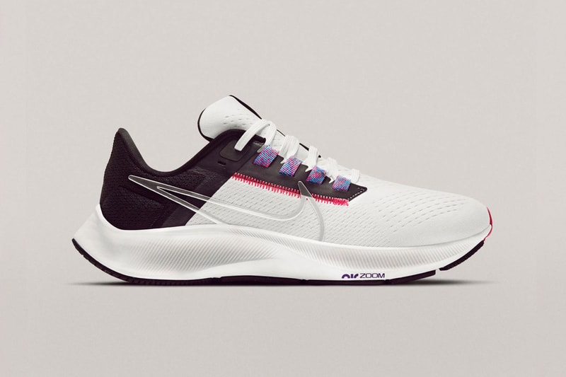 nike air zoom pegasus 38 running shoes sneakers white black details