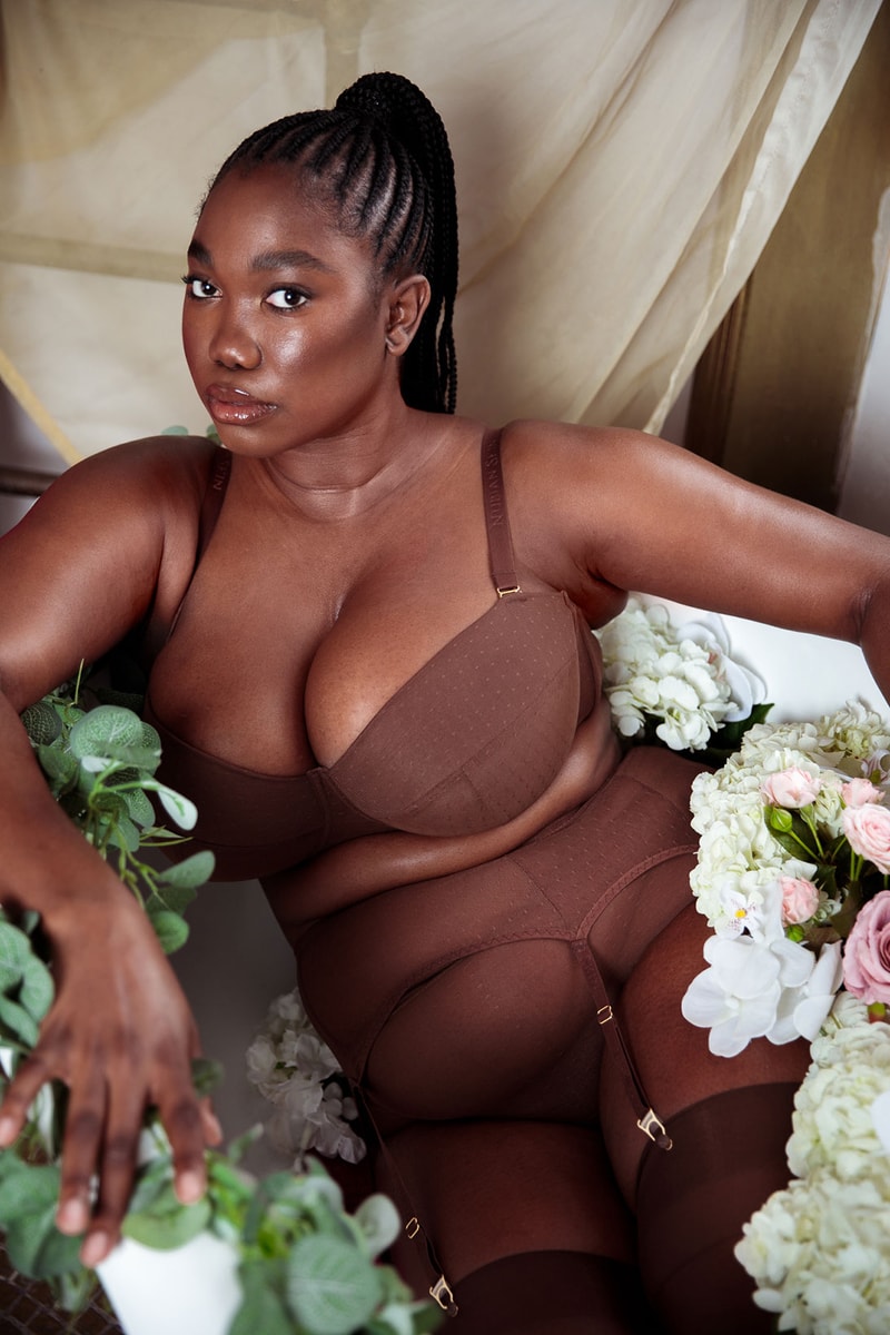 nubian skin lingerie plumetis redefined spring summer collection bra thong suspender