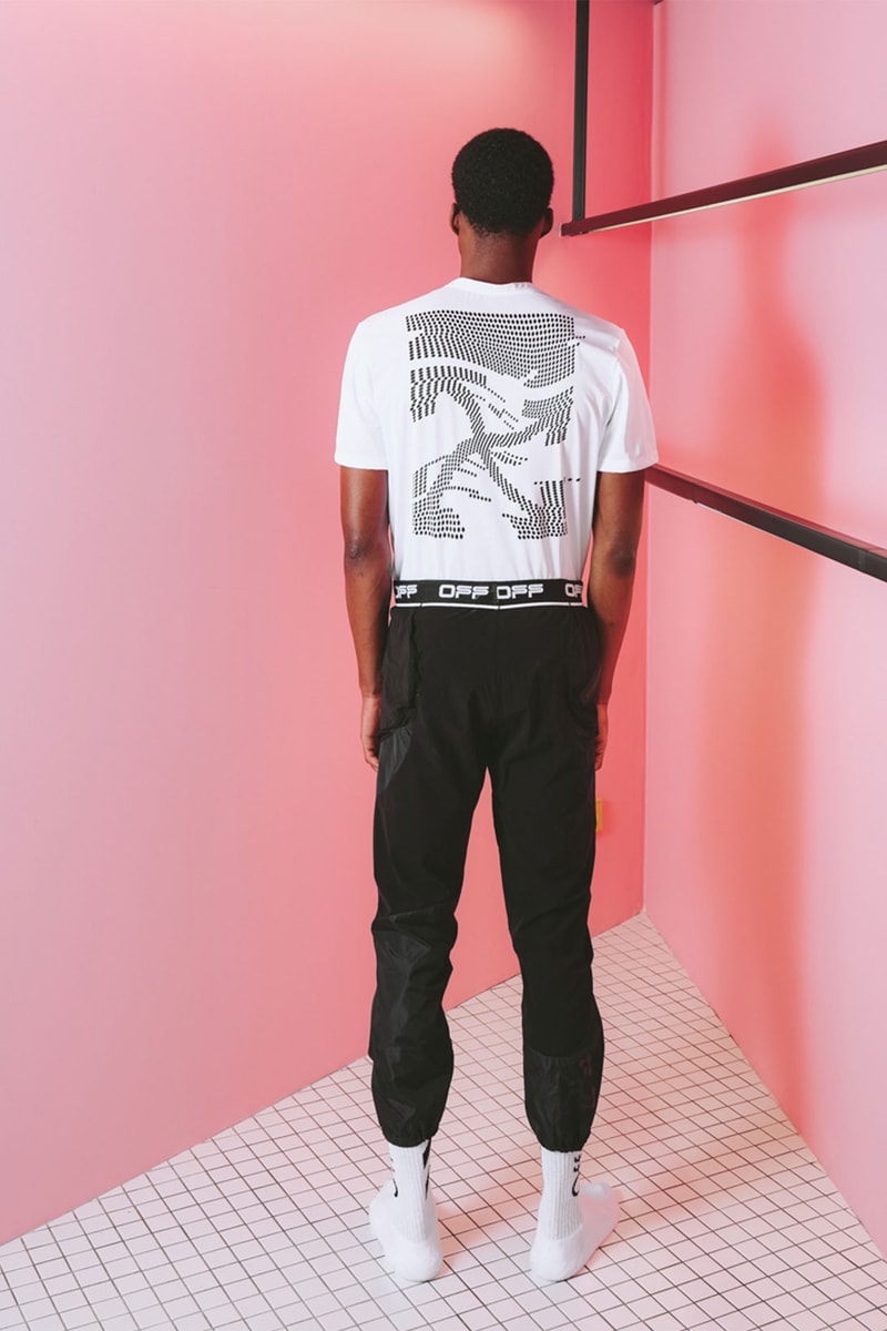 off white active collection two virgil abloh menswear logo t-shirt pants jogger