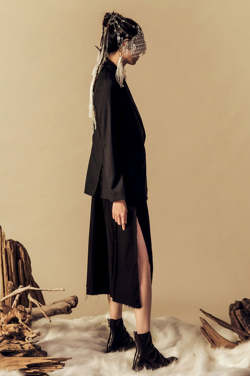 professor e spring summer 2021 ss21 lookbook collection taiwan brand jacket dress slit