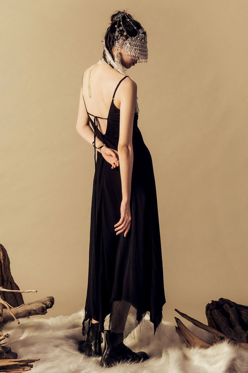 professor e spring summer 2021 ss21 lookbook collection taiwan brand slip dress black