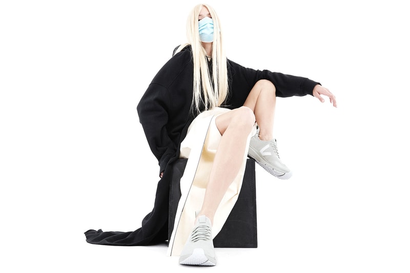 rick owens veja runner style 2 sneakers collaboration sustainable gray