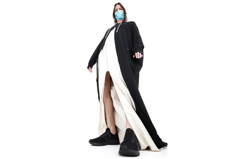 rick owens veja runner style 2 sneakers collaboration sustainable black dress