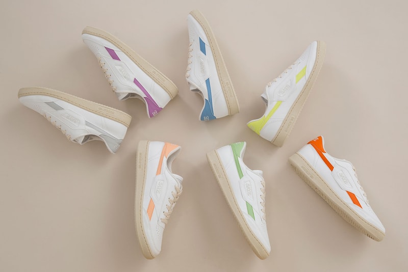 saye m89 sneakers vegan colores collection sustainable footwear shoes kicks sneakerhead orange pruple gray yellow blue green peach white
