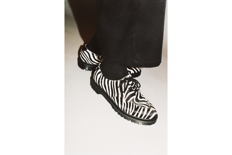 Supreme x Dr. Martens Collaboration SS21 5-Eye Shoe Zebra Print