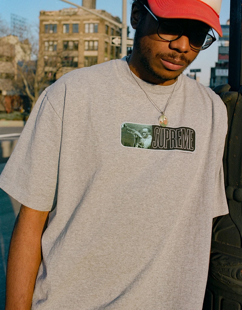 supreme new york spring 2021 graphic tees t-shirts gray cap hat