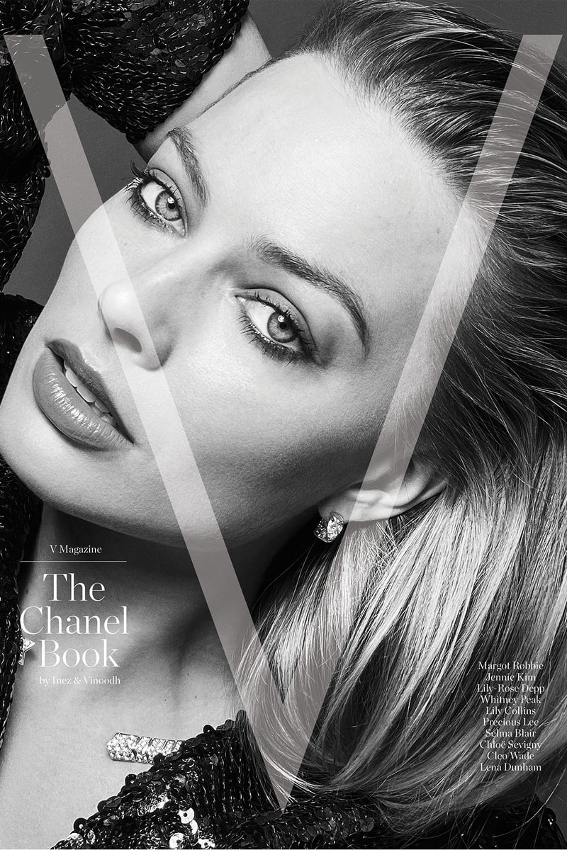 v magazine the chanel book cover margot robbie