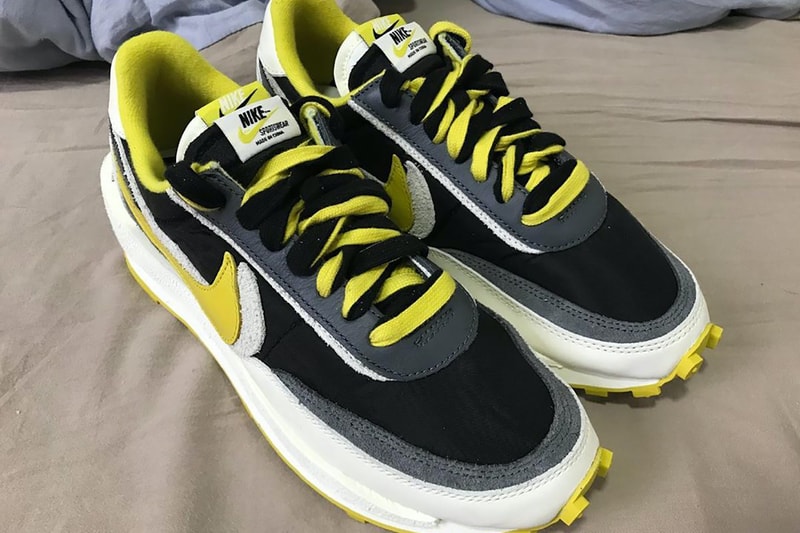 undercover sacai nike ldwaffle sneakers collaboration bright citron black neon green white footwear shoes sneakerhead kicks