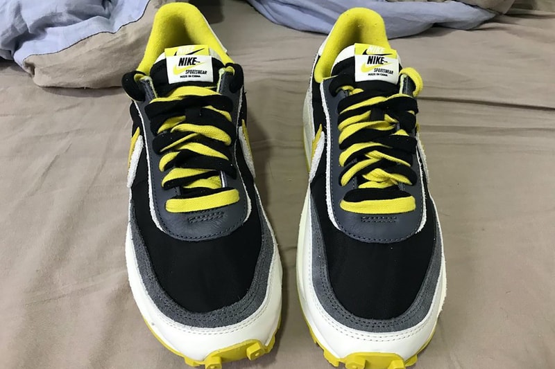 undercover sacai nike ldwaffle sneakers collaboration bright citron black neon green white footwear shoes sneakerhead kicks