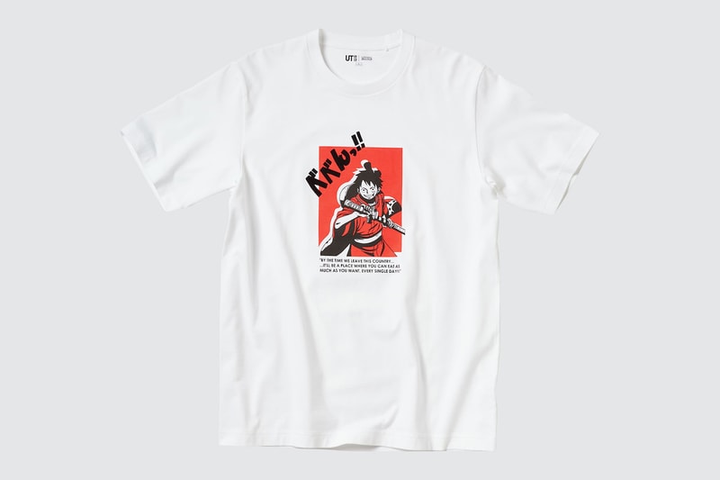 uniqlo ut one piece spring summer t shirt tee collaboration manga wano country arc white