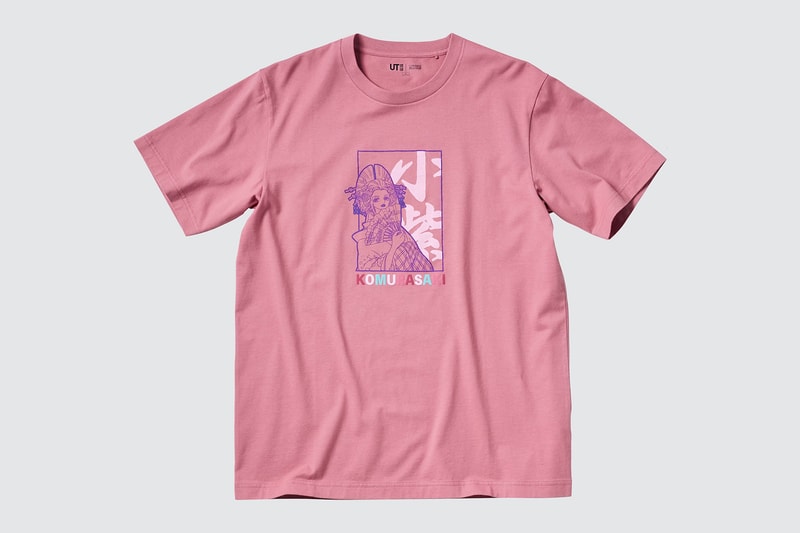 uniqlo ut one piece spring summer t shirt tee collaboration manga wano country arc pink