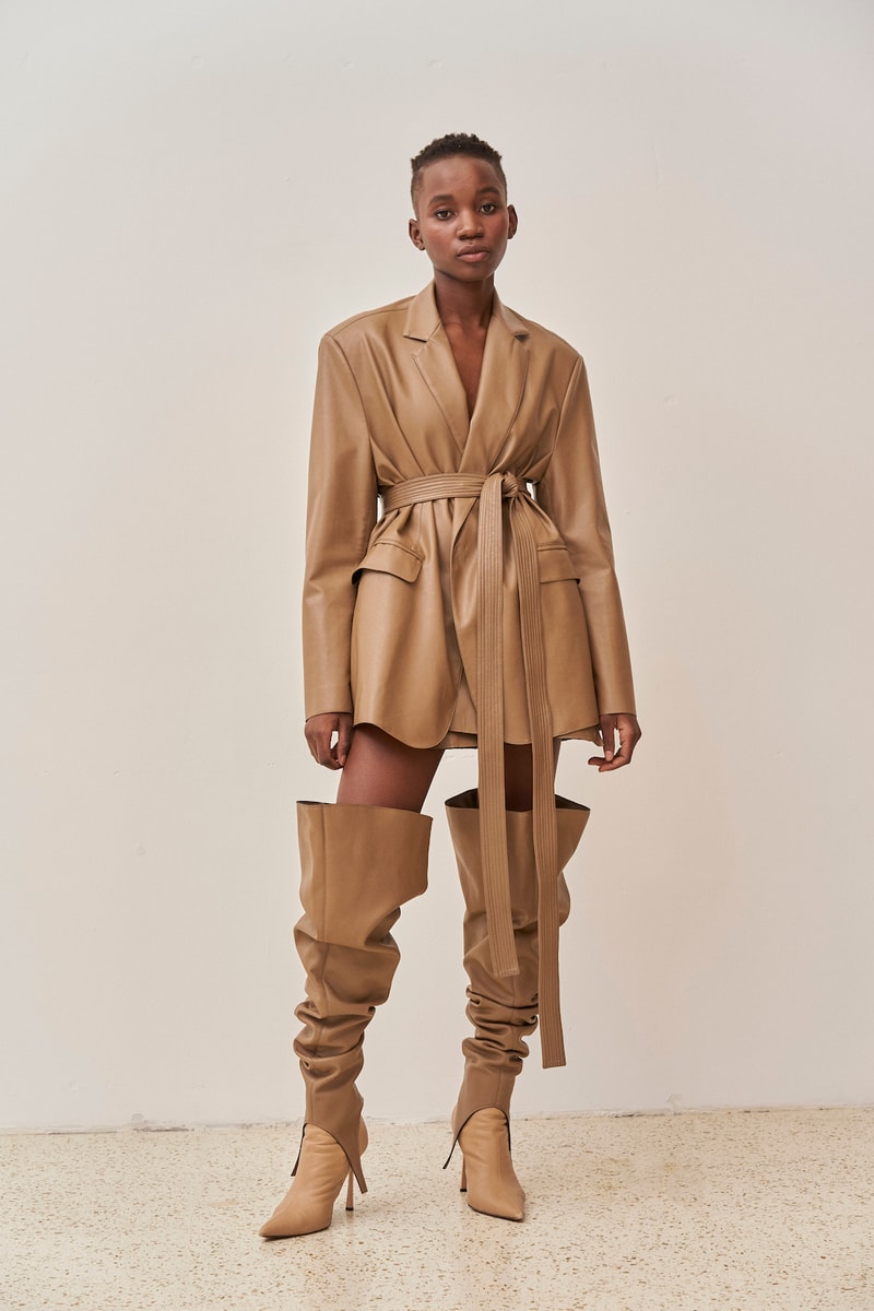 ushatava russian brand eco leather capsule collection jacket boots