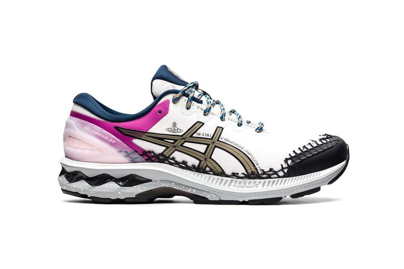 vivienne westwood asics gel kayano 27 de white lichen rock sneakers details laterals