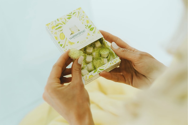 waterdrop sustainable microdrink tablet hands product
