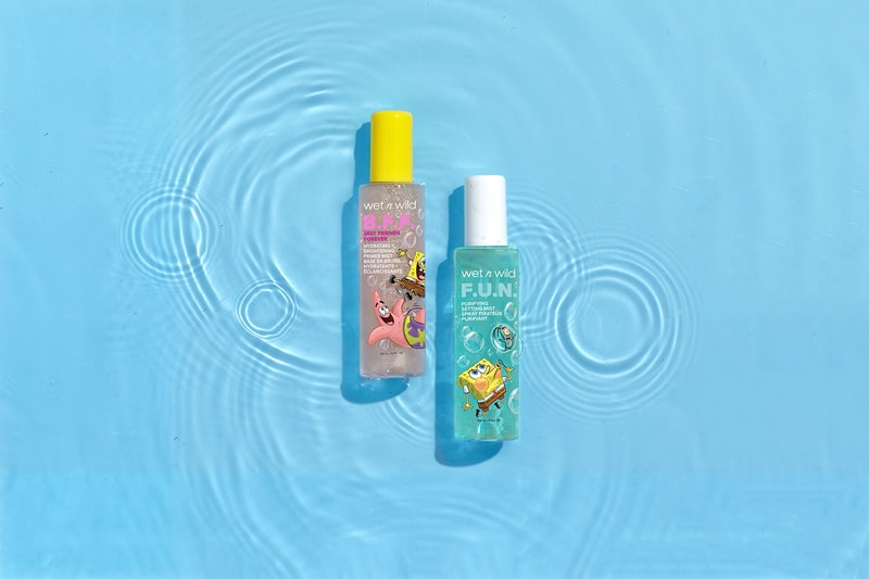 wet n wild spongebob squarepants makeup skincare collaboration patrick star squidward sandy cheeks primer mist