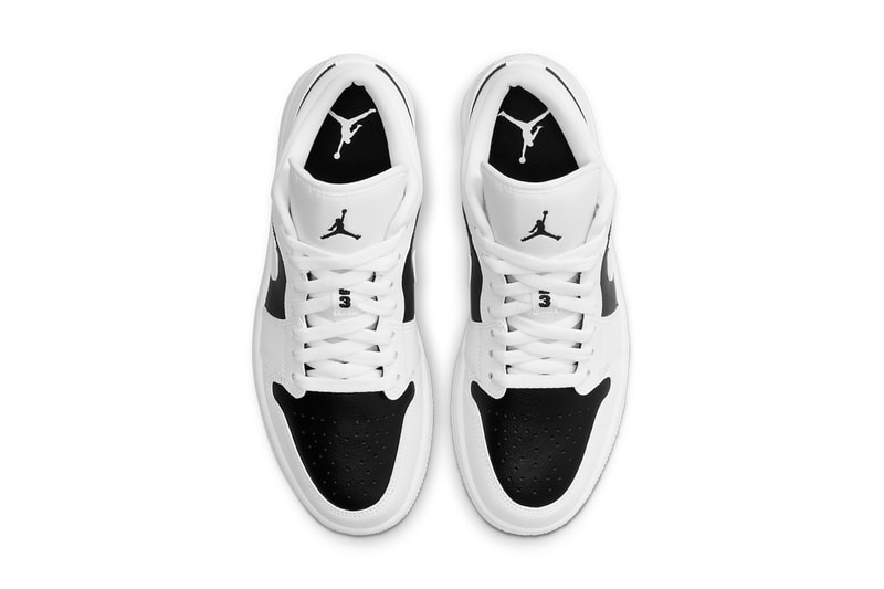 nike air jordan 1 aj1 low panda dc0774-100 shoelaces footbed jumpman