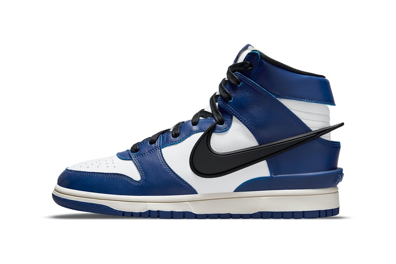 ambush nike yoon ahn dunk high deep royal blue collaboration sneakers shoes footwear kicks lateral lateral