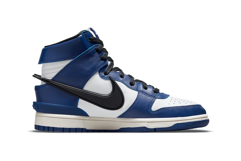 ambush nike yoon ahn dunk high deep royal blue collaboration sneakers shoes footwear kicks lateral