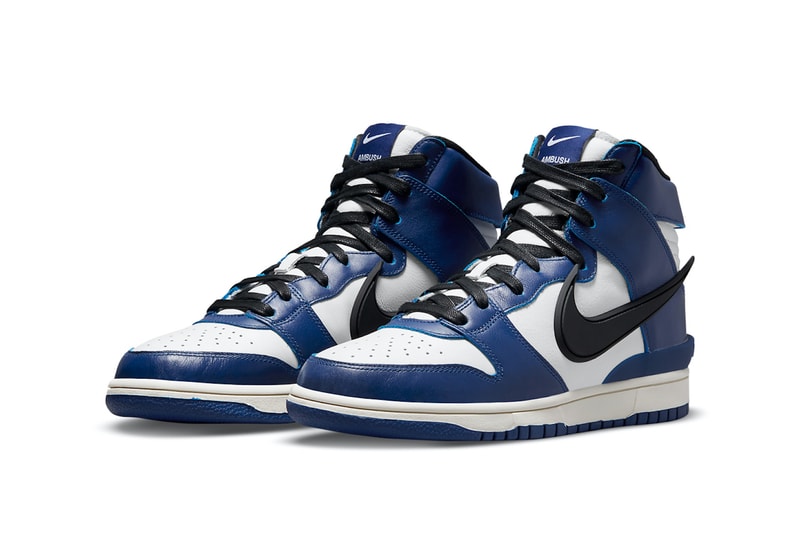 ambush nike yoon ahn dunk high deep royal blue collaboration sneakers shoes footwear kicks lateral