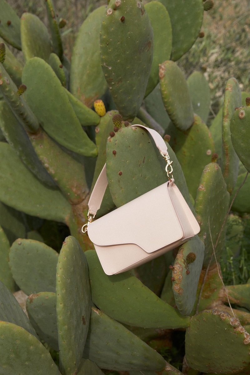 atp atelier 10th anniversary collection campaign assisi shell pink baguette handbag
