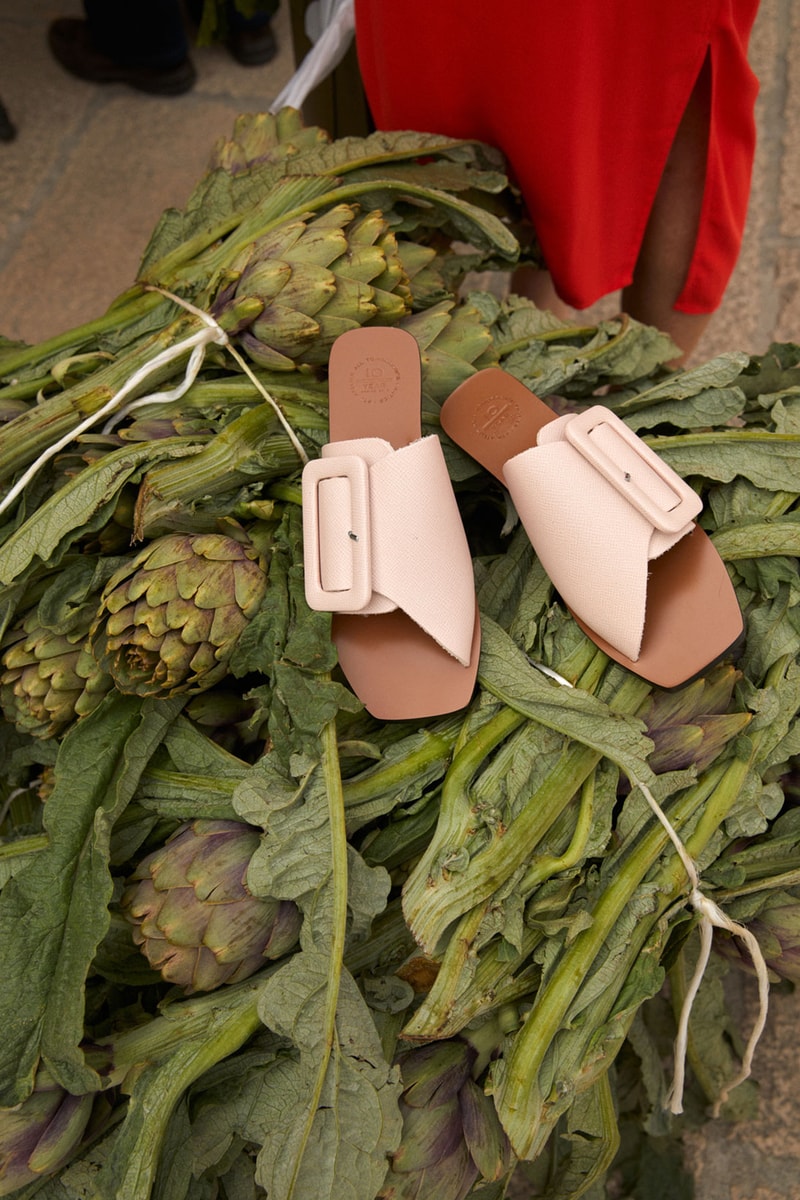 atp atelier 10th anniversary collection campaign ceci pink flat sandals
