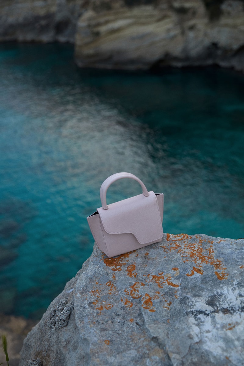 atp atelier 10th anniversary collection campaign assisi baguette handbag pink