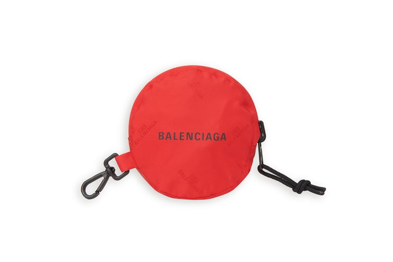 balenciaga logo grocery shopper bags reusable recycled red