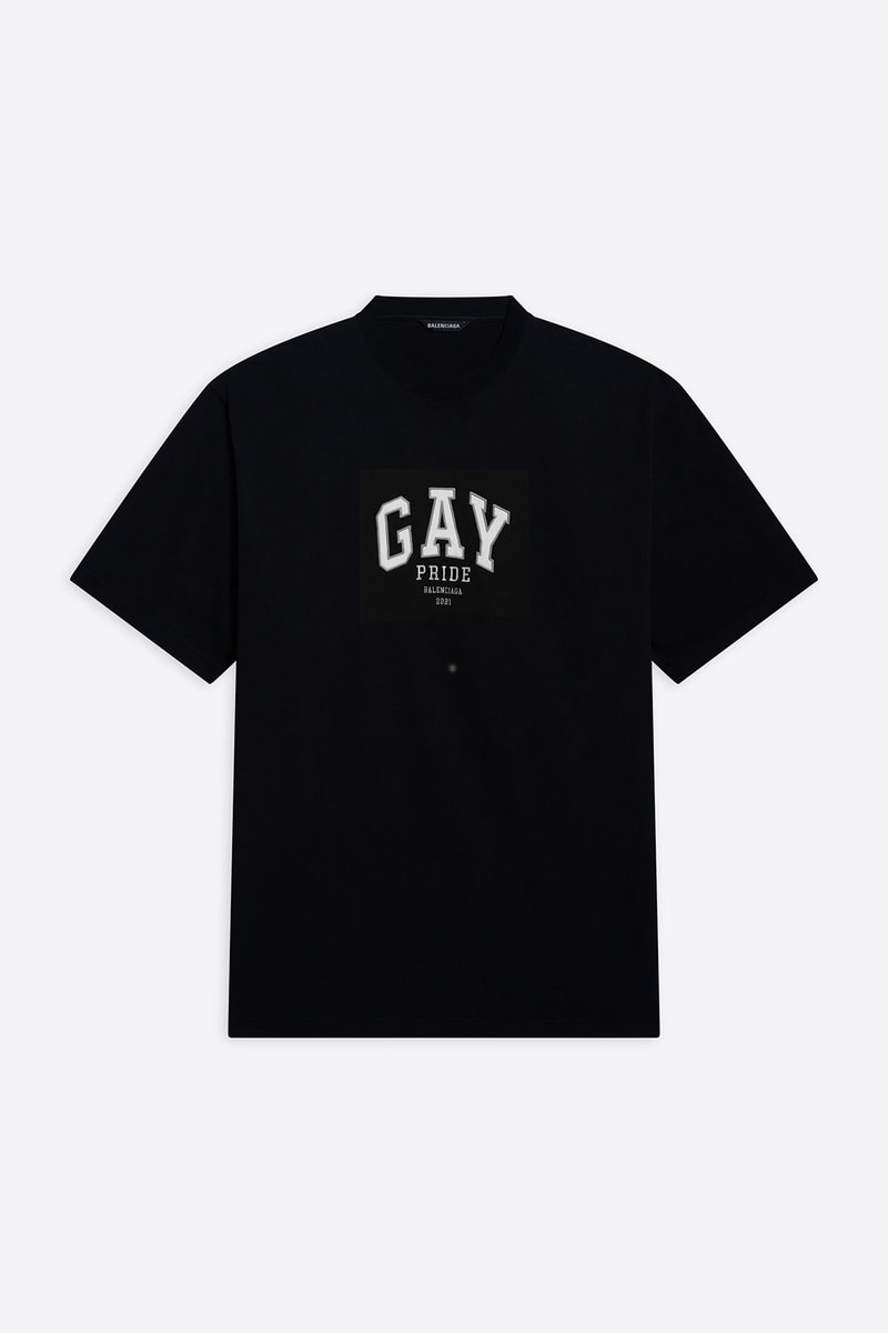balenciaga pre-fall 2021 collection pride month capsule t-shirt