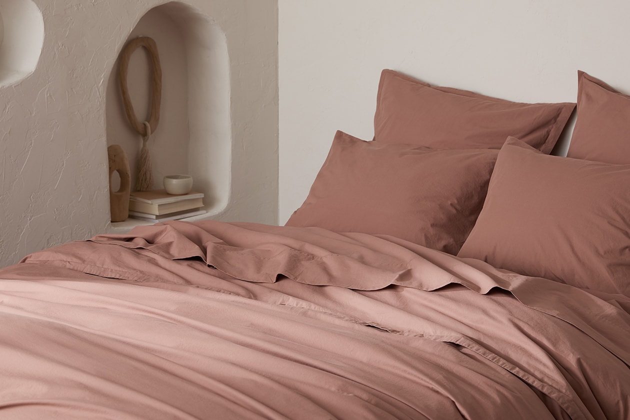 Parachute Bedding Sets Duvet Covers Percale Venice Clay Mauve Modern Home Bedroom Homeware Decor Design 