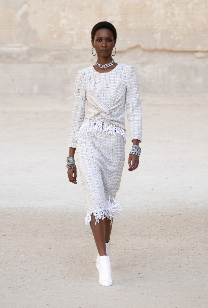 chanel cruise resort collection runway virginie viard provence punk rock jean cocteau tweed suits dresses 