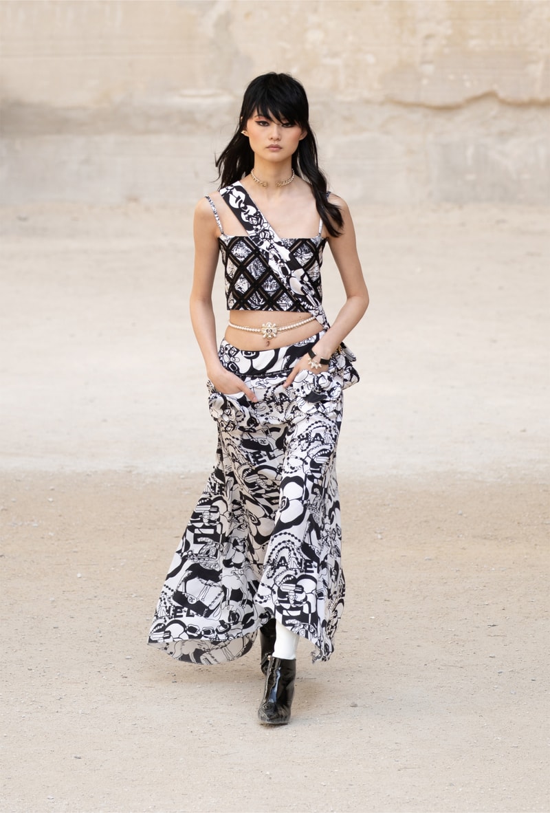 chanel cruise resort collection runway virginie viard provence punk rock jean cocteau tweed suits dresses 