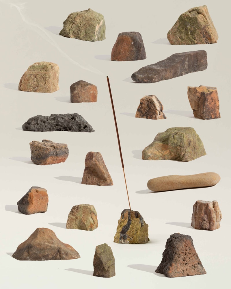 f miller jam earth incense burner holder home decor rocks stones