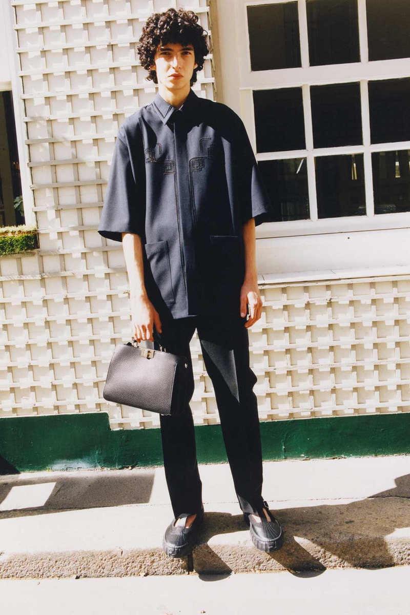 fendi peekaboo iseeu small handbags collection accessories black shirt pants