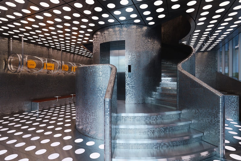 gucci gaok seoul korea itaewon flagship store interior disco stairs elevator