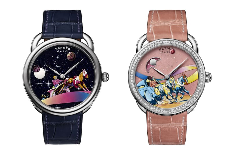 Hand-Drawn Cosmic Illustrations Take Over Hermès' Arceau Space Derby Watch