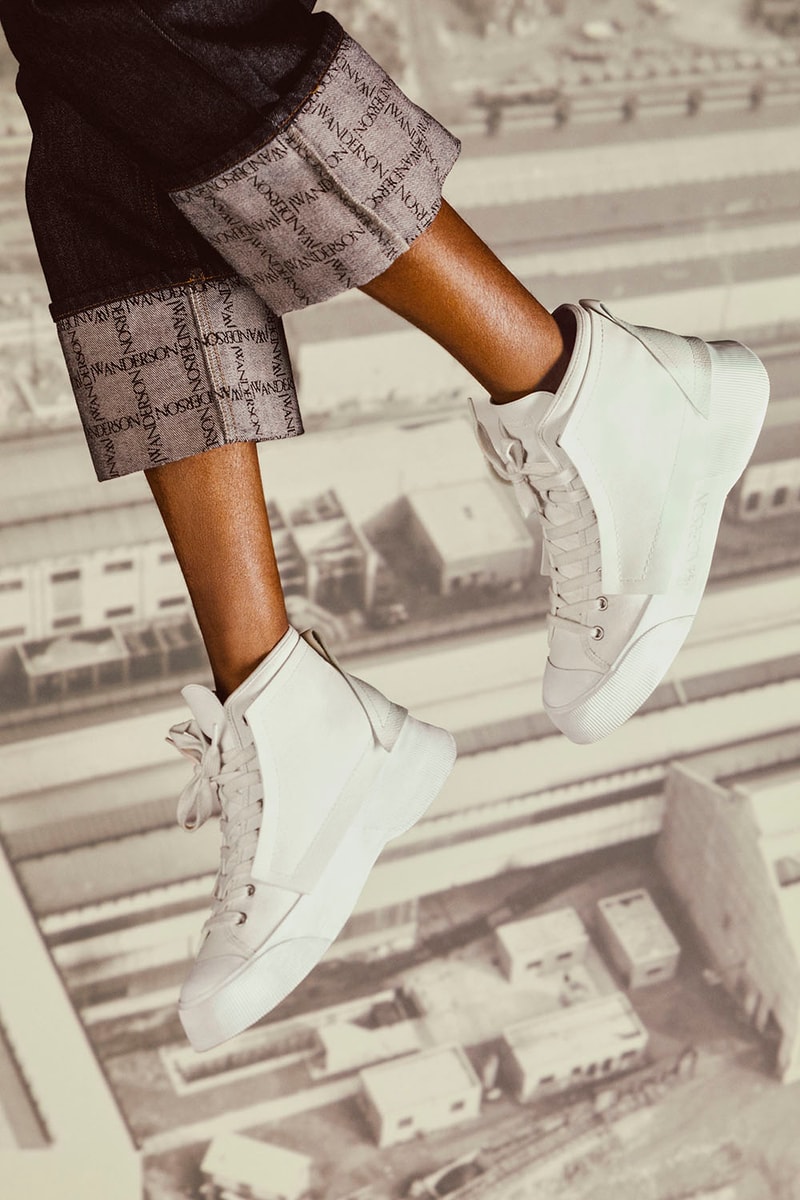 JW Anderson Debuts First-Ever Sneaker Release 7 Colors Orange Purple Green Brown White Black Gum