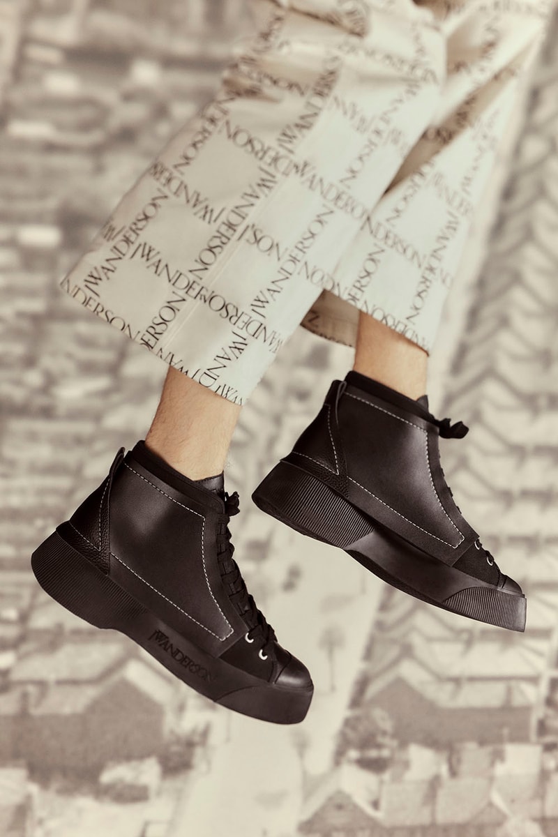 JW Anderson Debuts First-Ever Sneaker Release 7 Colors Orange Purple Green Brown White Black Gum