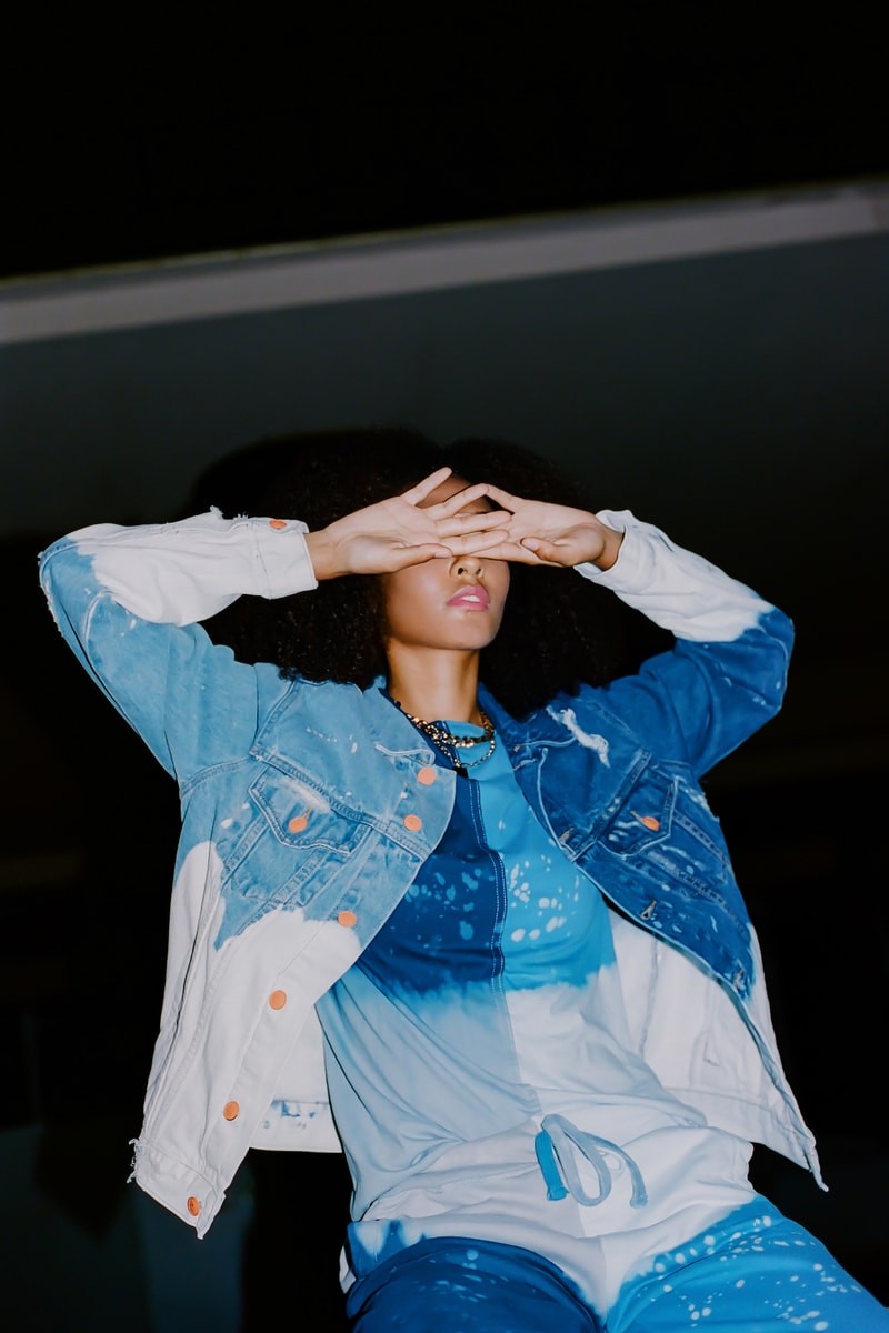 La Detresse Alana Hadid Emily Perlstein Label HBX Exclusive Capsule Collection Acid Wash Denim 