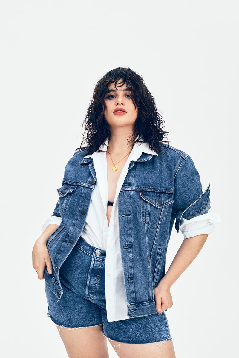 Levi's 501 Originals Jeans Campaign Barbie Ferreira Jacket Shirt Shorts